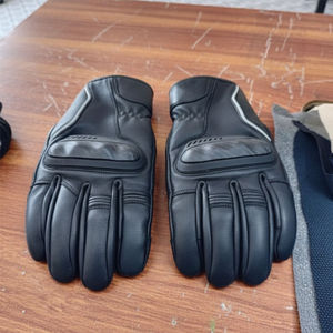 Leather Waterproof Breathable Motocross Motorcycle Riding <b>Gloves</b> <b>Touch</b> <b>Screen</b> UV Protection Non-Slip Full Finger Outdoor Sports - Product Image 4