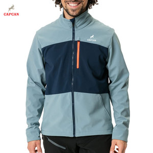 Nouvelle veste softshell écologique à logo personnalisé sur le devant, vêtements d'hiver pour hommes, fermeture éclair - Product Image 3