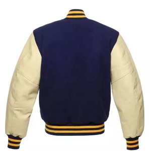 New Mens Premium Wool and Leather Sleeves Mens Basketball Bomber Versity <b>Jacket</b> High Quality - Product Image 2