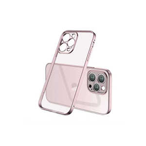 Coque arrière de luxe en or rose pour iPhone 13 Pro SHRP Mat Gbox Coque en silicone liquide Modèle A53 - Product Image 1