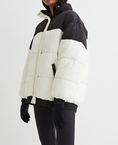 แจ็กเก็ตแบบมีซิปคอตั้งสำหรับผู้หญิง2024ใส่ภายนอกสีทึบสำหรับฤดูหนาว - Product Image 5