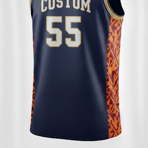 Maillot de basketball personnalisé unisexe, vêtements d'équipe personnalisés, 100% coton, léger, respirant, en maille, sans manches, court - Product Image 6