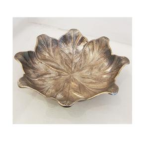 Accueil Hôtel Restaurant Plateau de service de nourriture en aluminium feuille or poli plateau de feuille de bananier - Product Image 6