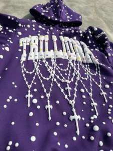 Ensemble de sweat-shirts en molleton français 3D personnalisés pour l'impression numérique, 500 g/m², poids lourd, coton, effet délavé vintage - Product Image 5