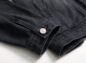 <b>Mens</b> <b>Denim</b> <b>Jacket</b> Ripped Slim Jean <b>Jacket</b> Coat for <b>Men</b> - Product Image 2