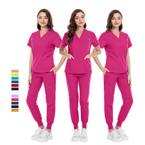Conjuntos de fregado de manga corta de punto de secado rápido para uso hospitalario unisex quirófano quirúrgico médico uniforme ropa de trabajo - Product Image 3