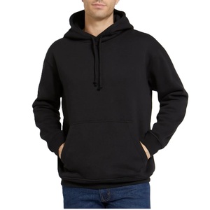 Pull à capuche à manches longues 100% coton personnalisé pour hommes Sweat-shirt de sport en polaire d'hiver avec poche kangourou et capuche - Product Image 1