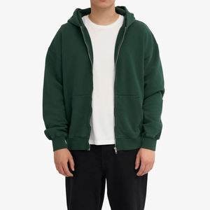 2025 calidad superior hombres 100% algodón grueso pesado francés Terry alta calidad en blanco ropa de calle de gran tamaño logotipo personalizado sudaderas con capucha - Product Image 2