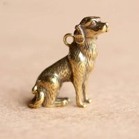 Sculpture d'animal unique en laiton, figurine artisanale Art Déco, accent décoratif d'anniversaire, objet de collection pour une maison classique et élégante