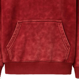 Sweat-shirts à capuche vintage en coton 100% pour hommes, lavage à l'acide noir, surdimensionnés, hip-hop, décontractés, pull à capuche - Product Image 5