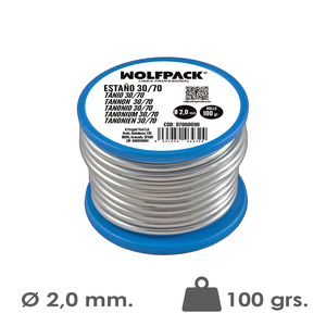 Estano 30/70 O/ 2,0 mm. Rotolo da 100 grammi. - Product Image 1