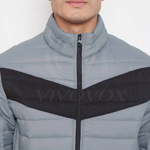 Vestes bouffantes en laine pour hommes de style personnalisé à manches longues prix de gros manteau d'hiver - Product Image 6