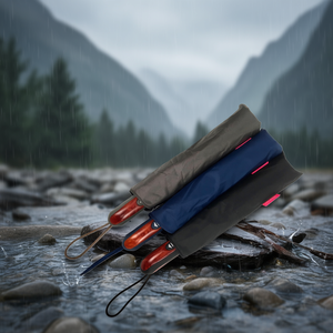 Mini parapluie pliant automatique pour hommes, avec baleines en fibre de verre, indispensable par temps de pluie - Product Image 3