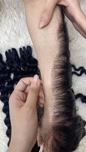 Cheveux noirs naturels Curl Frontal italien de haute qualité pour les femmes noires en gros du Vietnam - Product Image 3