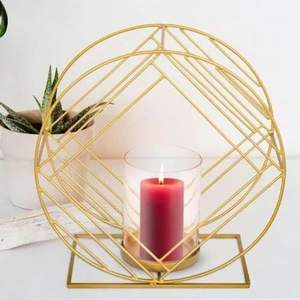 Porte-bougie décoratif en fil métallique suspendu pour la décoration de la maison, table à manger, cadeau - Product Image 5