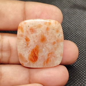 อัญมณีขัดผิวเรียบลายนูนสีส้มธรรมชาติสำหรับทำเครื่องประดับ - Product Image 4