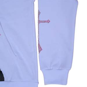 Sudadera con capucha ecológica para hombre con cremallera completa, sudaderas con capucha de lana de algodón con logotipo personalizado para hombre, ropa de calle sostenible, sudaderas blancas - Product Image 6