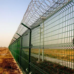 Durabilité Treillis de clôture durable pour aéroports Support de clôture pour l'utilisation de matériaux en toutes saisons Portes de protection en métal