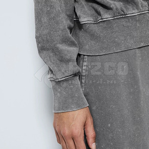 Wholesale Custom Made Cotton Acid Wash Tracksuits <b>for</b> <b>Women</b> Light <b>Weight</b> Hooded Collar Solid Winter OEM Service Available - Product Image 5