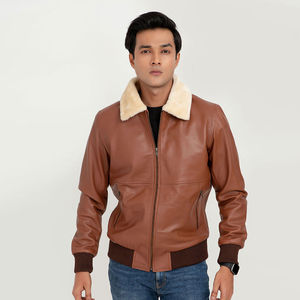 Service OEM de broderie de logo personnalisé par un fabricant pakistanais – Blouson d'hiver en cuir respirant et imperméable en laine, style urbain - Product Image 4