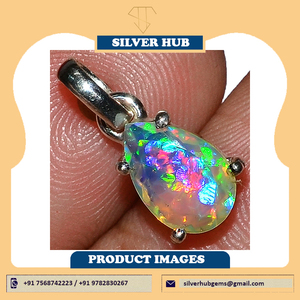 Colgante de ópalo etíope de Plata de Ley 925, joyería de alta calidad a la venta - Product Image 2