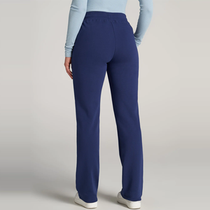 Pantalon de survêtement décontracté pour femme 2026, taille élastique, en molleton, style urbain, devant plat, respirant, design hiver, avec bande latérale - Product Image 4