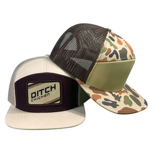 Parche bordado personalizado Logo Deportes al aire libre Sombrero de camionero 5 paneles Snapback Cap Hat - Product Image 2