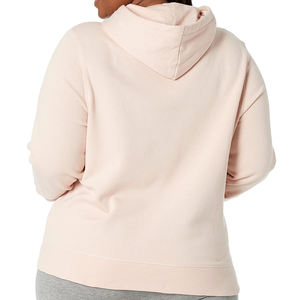 Sudadera con capucha de talla grande rosa con logotipo personalizado para mujer Sudadera vaquera transpirable de talla americana de EE. UU. Con cremallera Características de talla grande - Product Image 6