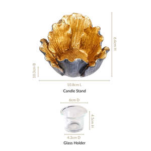 Handmade New Arrival Custom Gold & <b>Black</b> <b>Candle</b> Bowl Holder For Home Decorative Wedding Christmas Decorative <b>Candle</b> Holder - Product Image 4