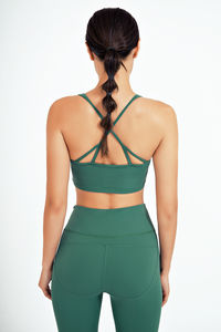 Soutien-gorge de chirurgie à haute élasticité de grande taille Soutien-gorge de sport de yoga actif Soutien-gorge de sport sans fil avec fermeture éclair sur le devant pour femmes - Product Image 5