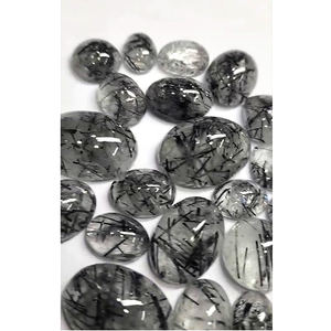 20ชิ้นของพลอยสีดำธรรมชาติควอตซ์13มม. ถึง30มม. รูปไข่ Cabochon 522 CTS Lot การขายพลอยเทียมหลวมเรา $84สำหรับทุกคน - Product Image 3