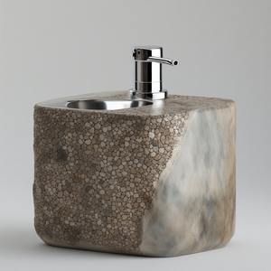Distributeur de savon de comptoir moderne en métal durable, design écologique personnalisable pour salles de bain de luxe à domicile et à l'hôtel - Product Image 5