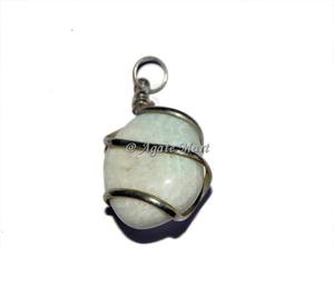 Wholesale Beautiful Natural Healing Oval Shape Green Zoisite <b>Crystal</b> <b>Pendant</b> Feng Shui Wire Wrapped Agate Home Decoration - Product Image 3