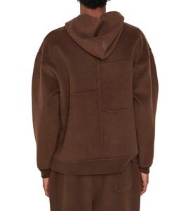 Vente en gros 2024 coupe régulière solide hiver plaine poids lourd hommes pull à capuche mélangé coton personnalisé polaire - Product Image 2