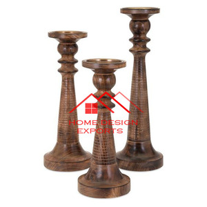 Curve Design Customize Shape <b>Wooden</b> Candle <b>Holder</b> for Home Hotel and Restaurants Decorative <b>Wooden</b> Accessories - Product Image 4