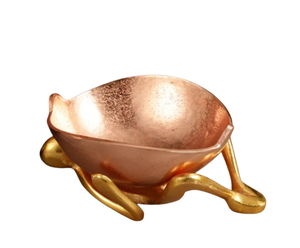 Ensemble de bols de service en métal doré rose faits à la main de style moderne nouveau technique de polissage écologique pour fruits légumes chocolat - Product Image 2