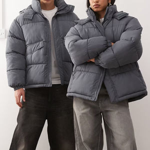 Chaqueta de Plumón Impermeable para Mujer con Logotipo Personalizado al por Mayor, Chaqueta de Invierno Informal de Fábrica, Chaqueta Unisex Extra Grande OEM - Product Image 4