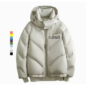 OEM Custom Design Ultra Lightweight <b>Men's</b> <b>Waterproof</b> Puffer Jacket High Street Style Stand Collar <b>Long</b> Winter <b>Coat</b> Coated - Product Image 1