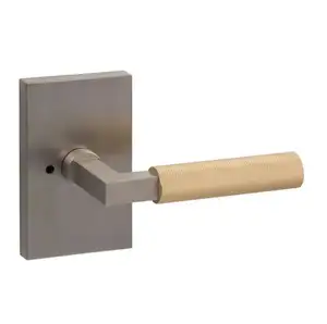 Rectangle brass door lever handle for home apartment interior bathroom sliding pull door handle furniture hardware accessories
