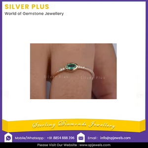 Anillo de boda de compromiso clásico de Esmeralda y Diamante genuino de oro amarillo de 14 quilates de la mejor calidad, joyería fina para regalo de mujer - Product Image 2