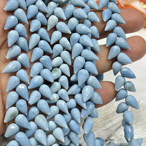 Hilo de Ópalo Azul Claro Natural AAA, Facetado, en Forma de Lágrima, Perforado, de 8 Pulgadas, Aproximadamente 6x9 mm - Product Image 1