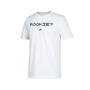 Camisetas y camisetas deportivas Adidas Rookie Basketball para hombre Color: Blanco/Blanco 100% auténtico - Product Image 2