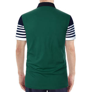 เสื้อยืดผู้ชายแขนสั้นทรงเข้ารูป ผ้าถักกันยับ พิมพ์โลโก้ได้ตามต้องการ ผลิตจากผ้าสแปนเด็กซ์/โพลีเอสเตอร์ เหมาะสำหรับใส่ลำลองในฤดูร้อน - Product Image 6