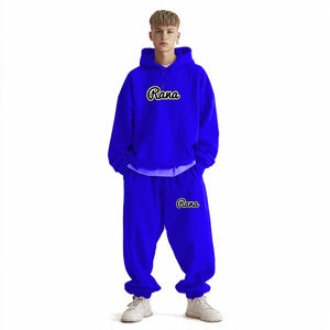 ชุดวอร์มผ้าฝ้าย2ชิ้นมีฮู้ด Boxy หลายสีเสื้อผ้าแบรนด์ USA - Product Image 1