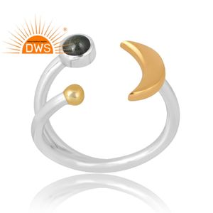 Anillo de piedras preciosas de obsidiana con brillo de oro Natural de Plata de Ley 925 más vendido, joyería personalizada para mujer, regalo para ella - Product Image 1