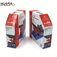 Boîte d'emballage pliable OEM recyclable pour les ensembles de briques, modèle d'assemblage, emballage cadeau, blocs éducatifs pour enfants
