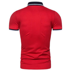 Wholesale Men's Short Sleeve Cotton/<b>Bamboo</b> Fiber Solid Breathable Jersey High Street for Shirts with Custom OEM Service - Product Image 2