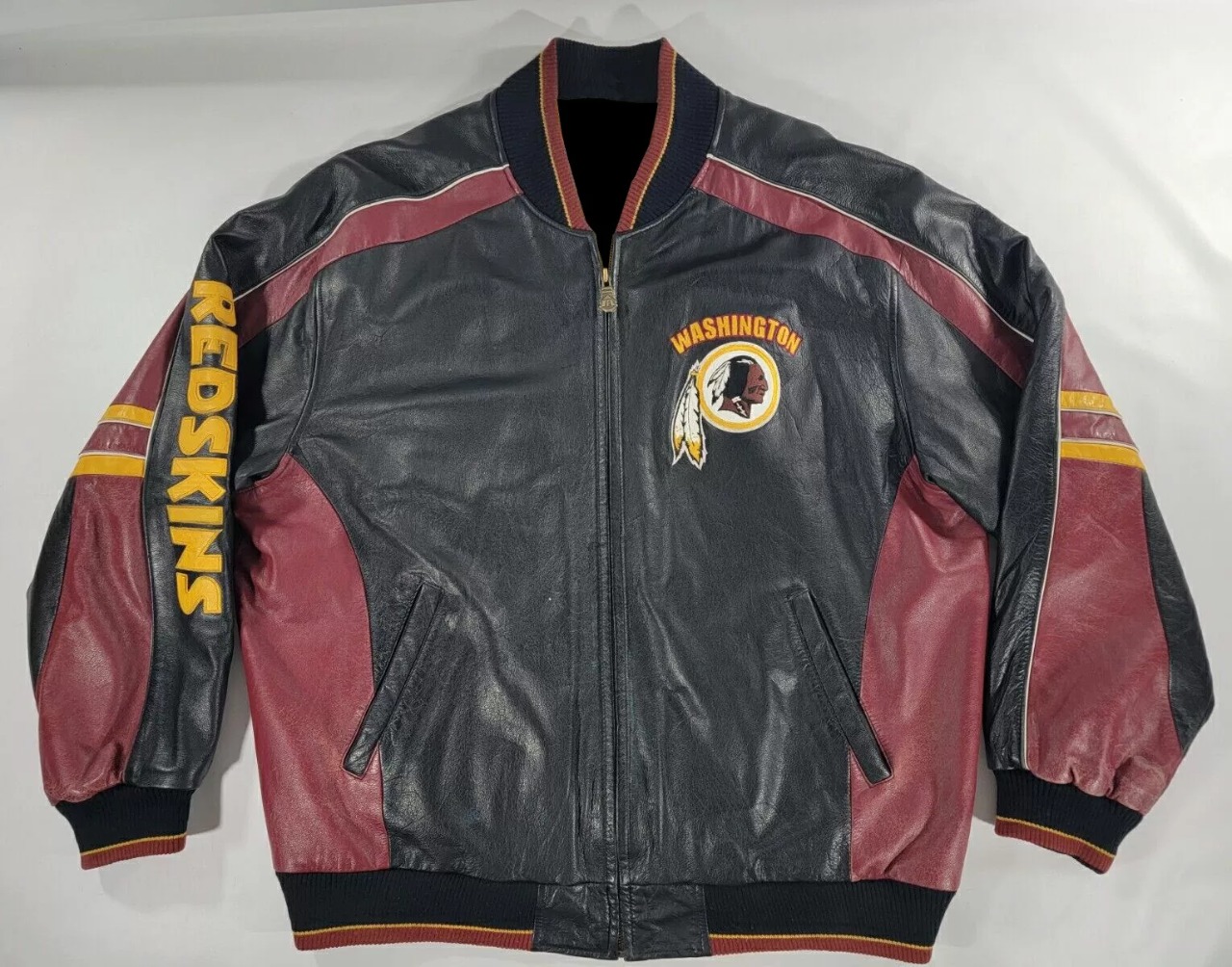 Men's Classic Vintage Washington Redskins Leather Jacket