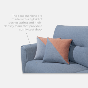 Ensemble de canapés 2-3 places en tissu écologique Design minimaliste Mousse haute densité Cadre en bois massif Ressort zig-zag pour la maison Hôtels - Product Image 4