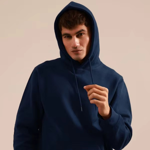Sweat à capuche d'hiver en molleton épais style vintage pour hommes, 100 % coton, avec logo personnalisé et col imprimé, vente en gros - Product Image 1